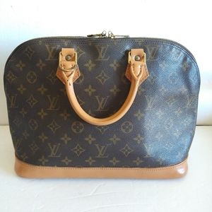 Louis Vuitton Alma PM Monogram Satchel Handbag Professionally Dyed Leather